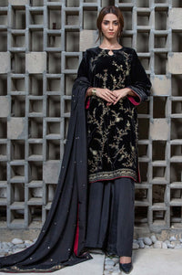 3 PC Unstitched Suit-Fabric: Velvet