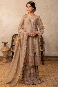 3 Piece Unstitched Embroidered Khaddi Net Suit