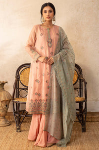 3 Piece Unstitched Embroidered Khaddi Net Suit