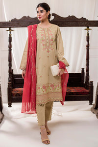3 Piece Unstitched Embroidered Cambric Suit