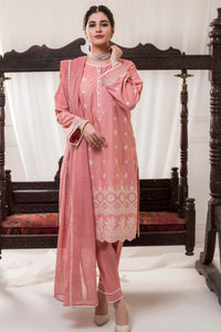 3 Piece Unstitched Embroidered Cambric Suit