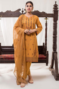 3 Piece Unstitched Embroidered Cotton Suit