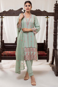 3 Piece Unstitched Embroidered Cambric Suit