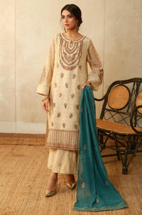 3 Piece Unstitched Embroidered Jacquard Khaddi Net Suit
