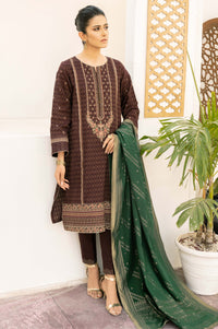 3 Piece Unstitched Embroidered Cotton Jacquard Suit