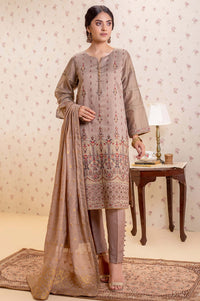 3 Piece Unstitched Embroidered Cotton Net Suit