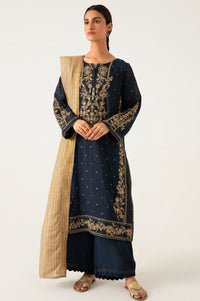 3 Piece Unstitched Embroidered Jacquard Suit