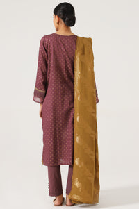 3 Piece Unstitched Embroidered Jacquard Suit