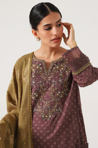 3 Piece Unstitched Embroidered Jacquard Suit