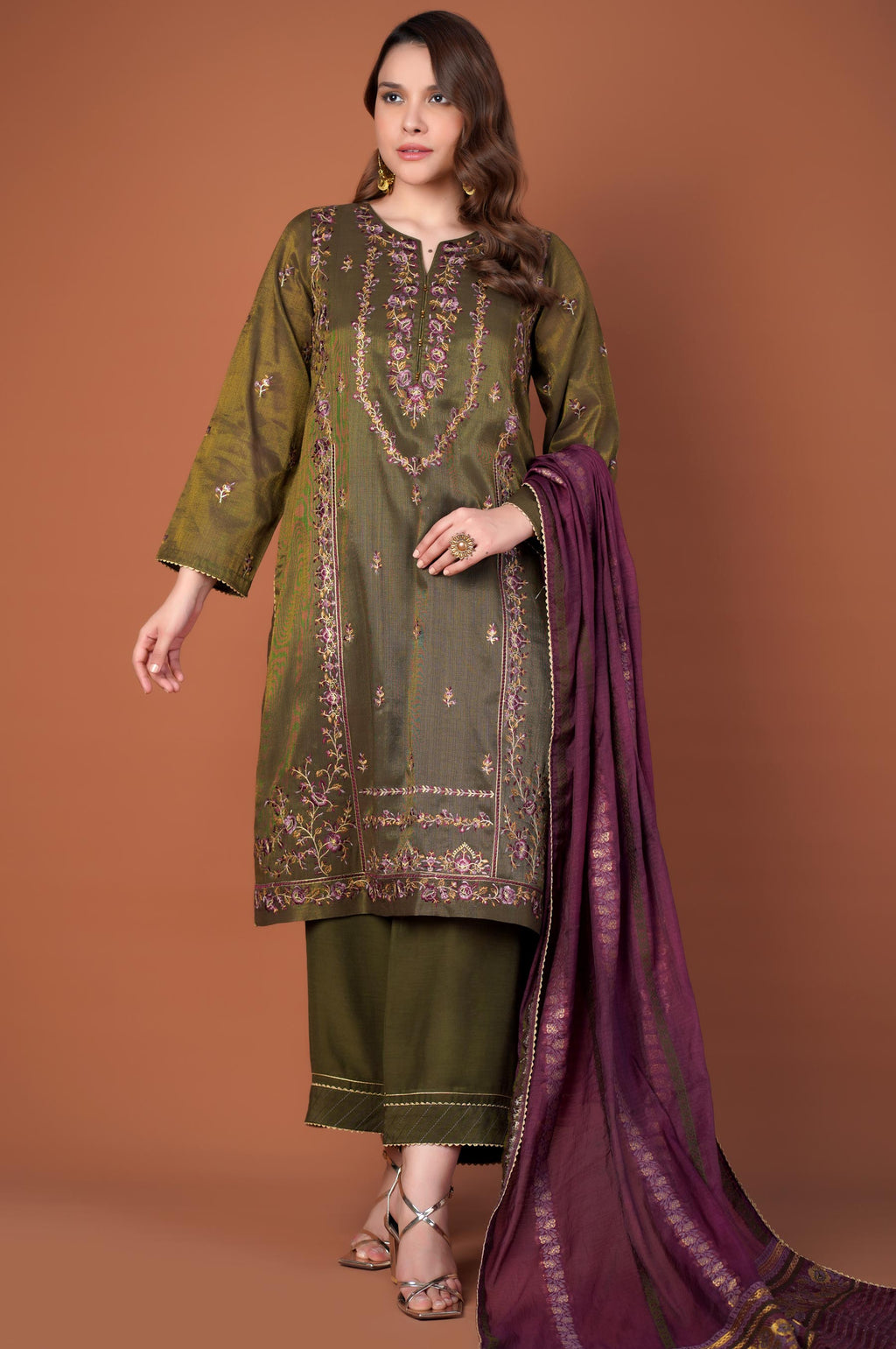 3 Piece Unstitched Embroidered Mysuri Suit