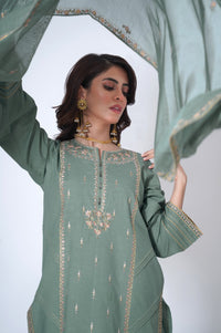 3 Piece Unstitched Embroidered Cambric Suit