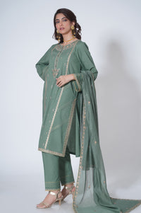 3 Piece Unstitched Embroidered Cambric Suit