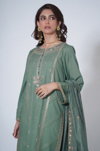 3 Piece Unstitched Embroidered Cambric Suit