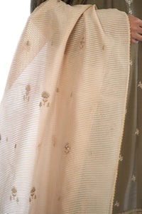3 Piece Unstitched Embroidered Cotton Silk Suit