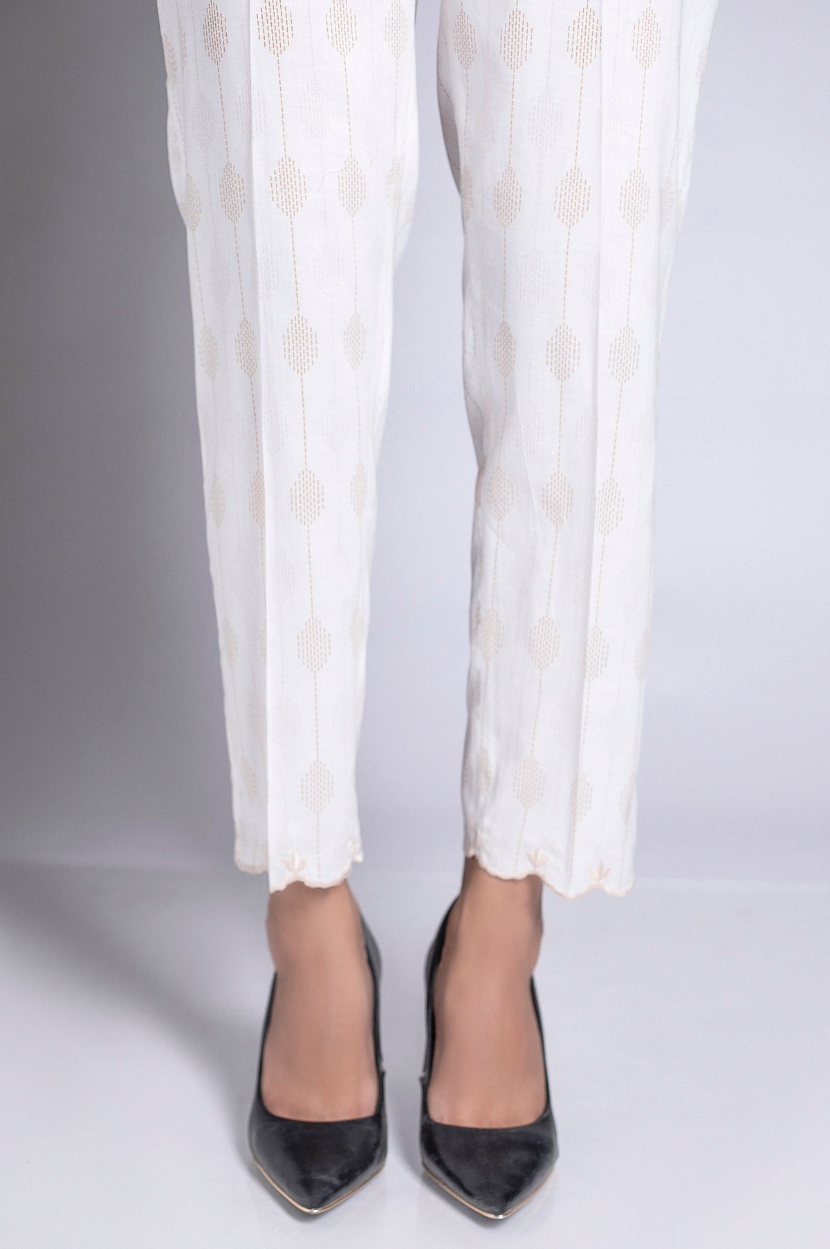 Gold Paste Embellished Cigarette Pant