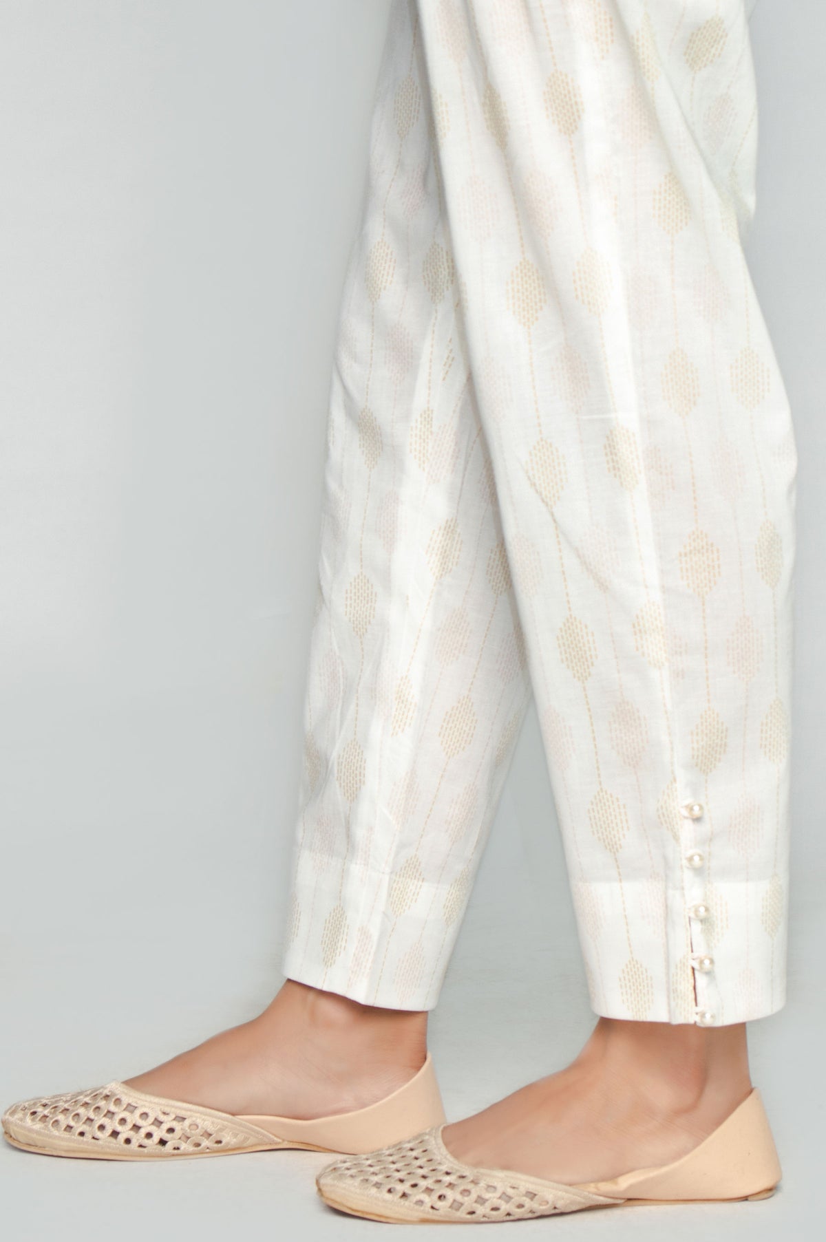 Embroidered Cigarette Pants