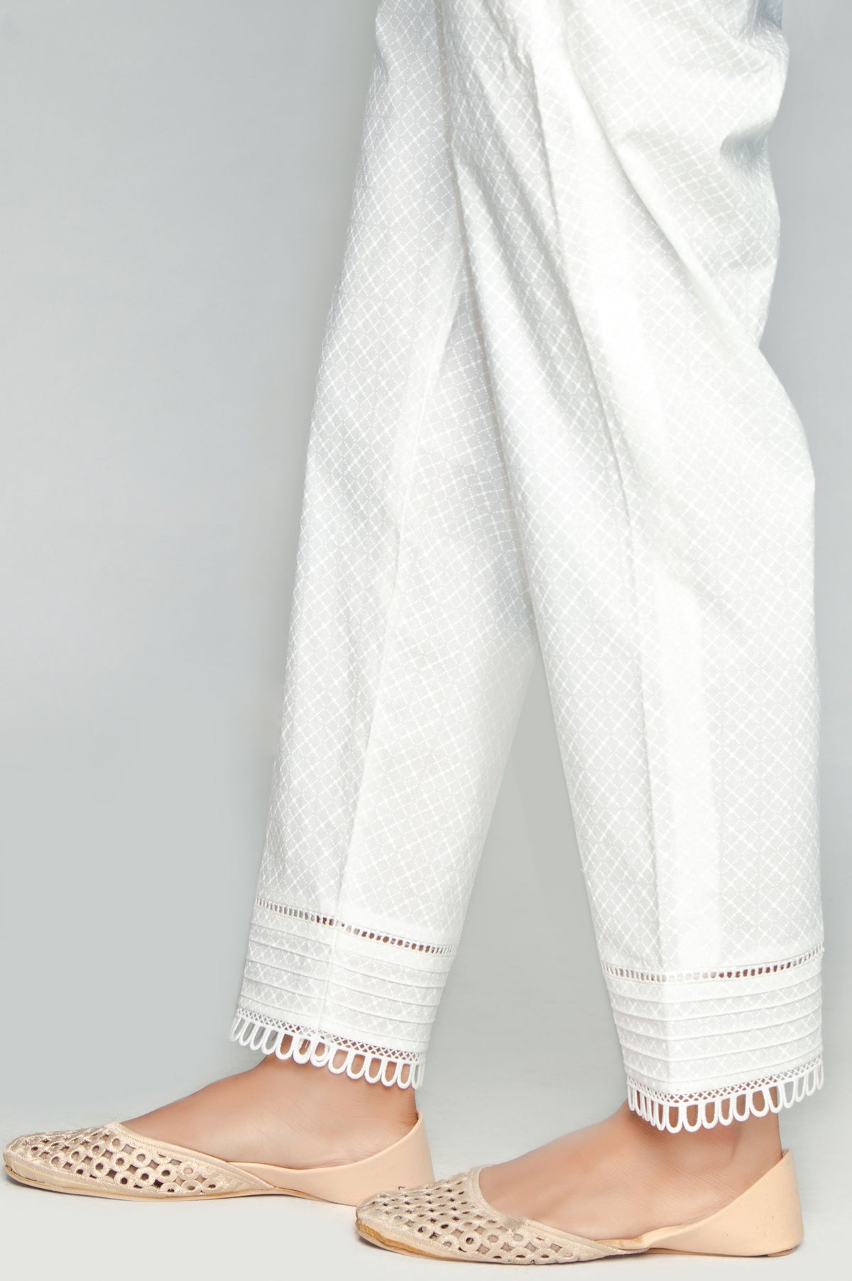 Embroidered Cigarette Pants