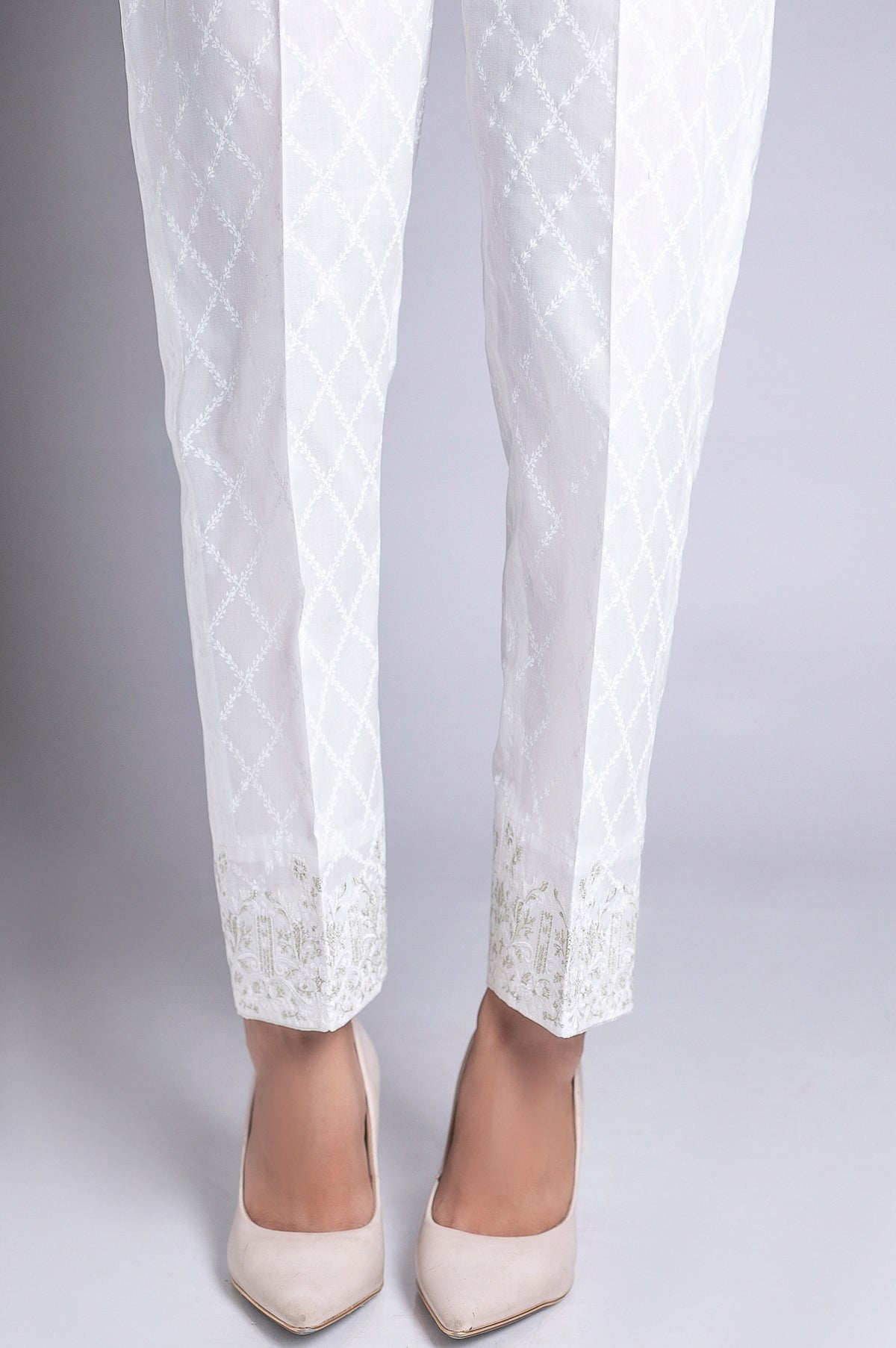 Embroidered Cambric Pants