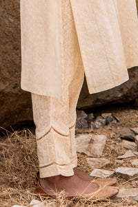 Embellished cigarette Pants  - Beige