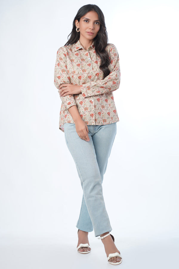 Stitched 1 Piece Western Tencel Printed Top