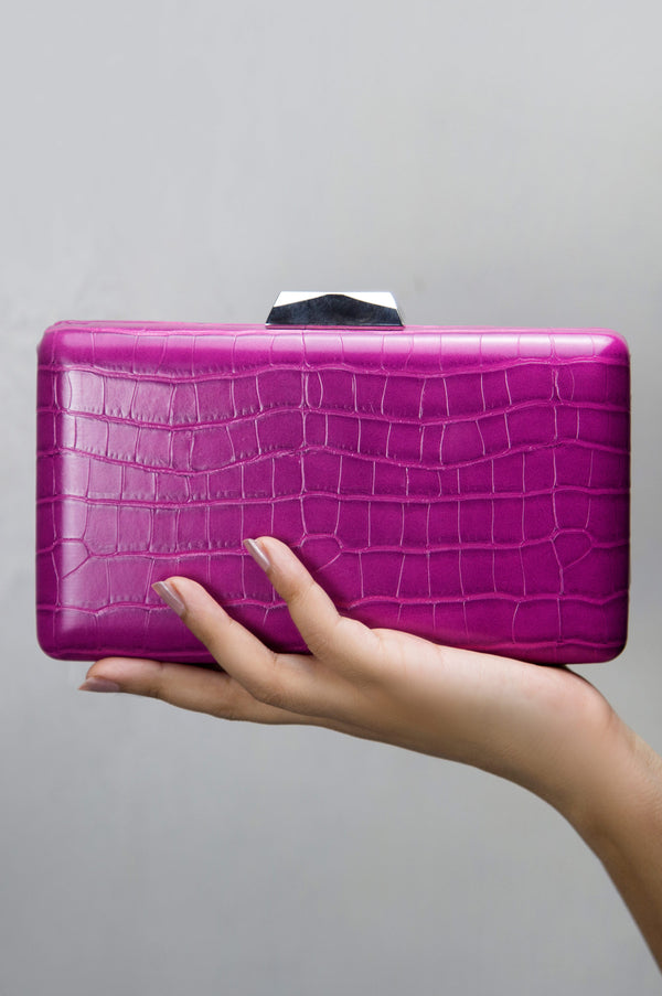 Fuchsia Box Clutch