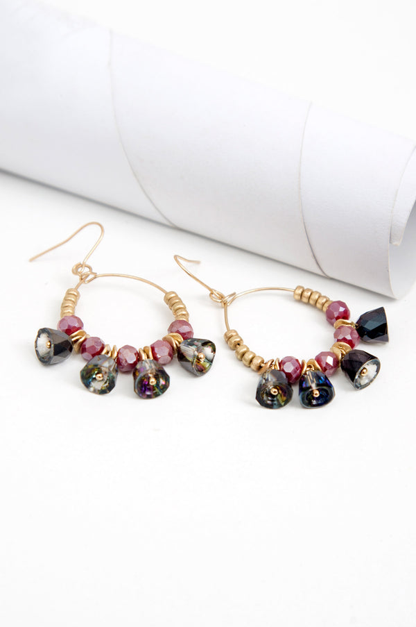 Bell Crystal Hoops