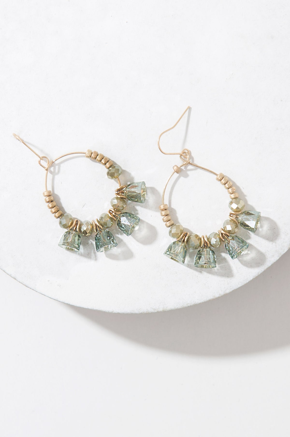 Bell Crystal Hoops