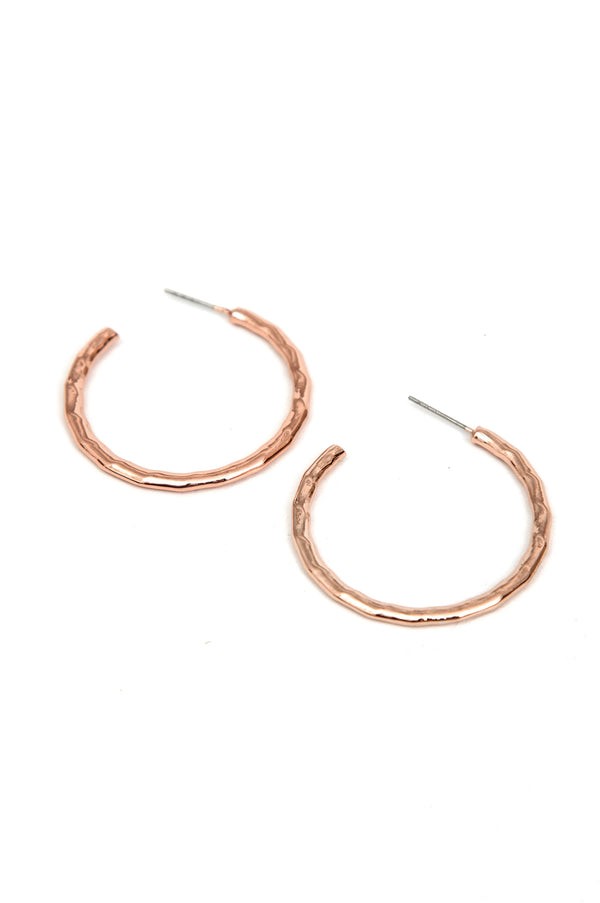 Twisted Metal Hoop Earrings