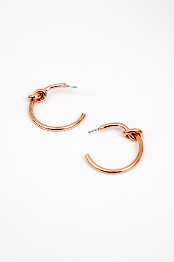 Gold Knot Hoops