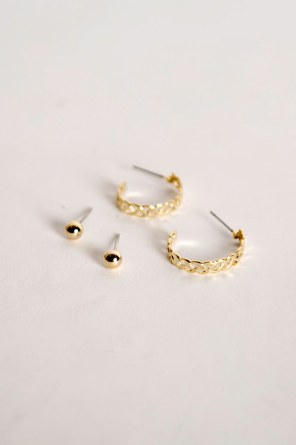 Gold Hoops Earring