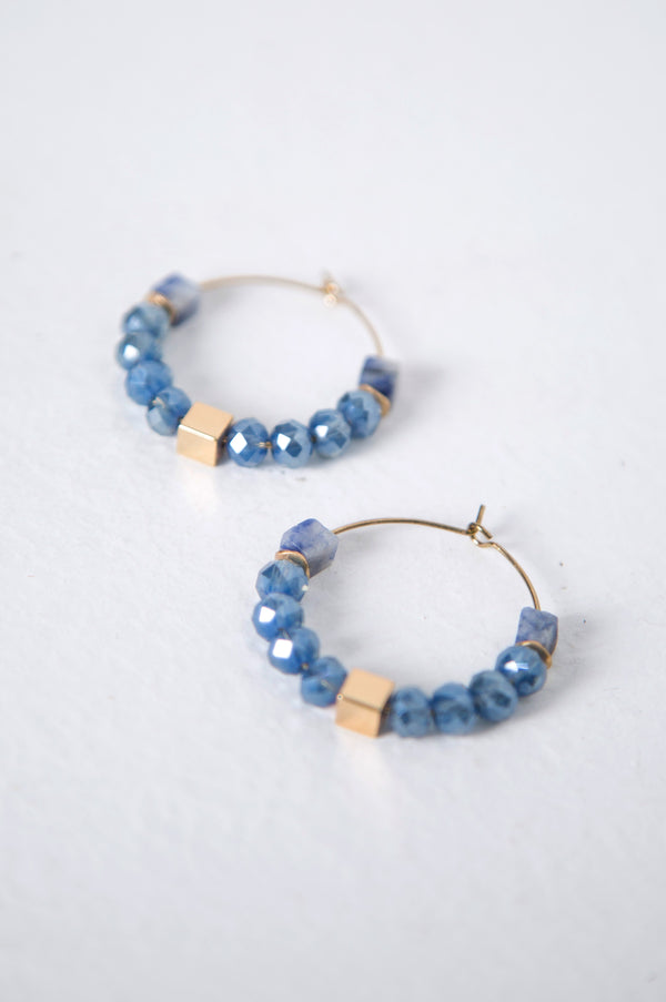 Glittering Beaded hoops