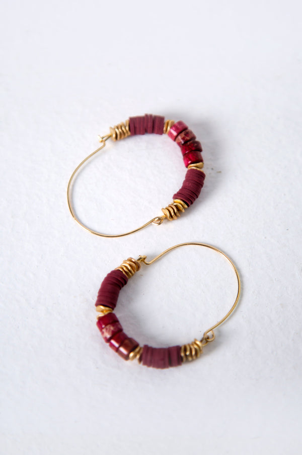 Beaded Hoops