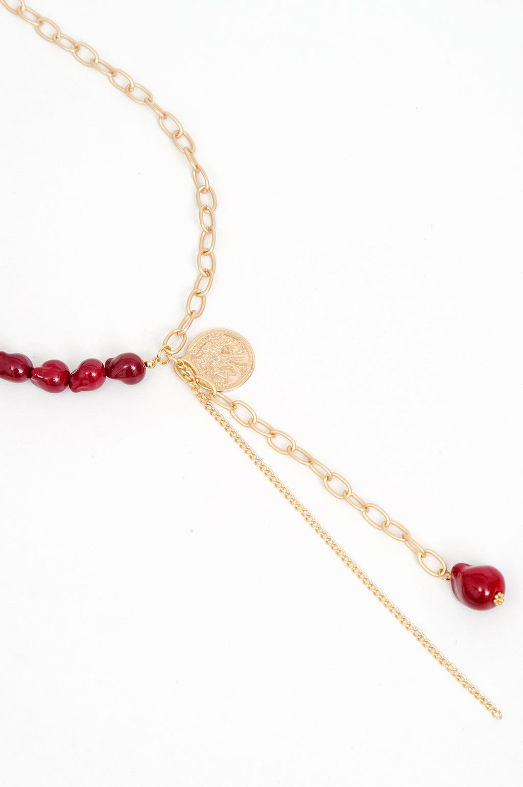 Pearl Rock Charm Necklace