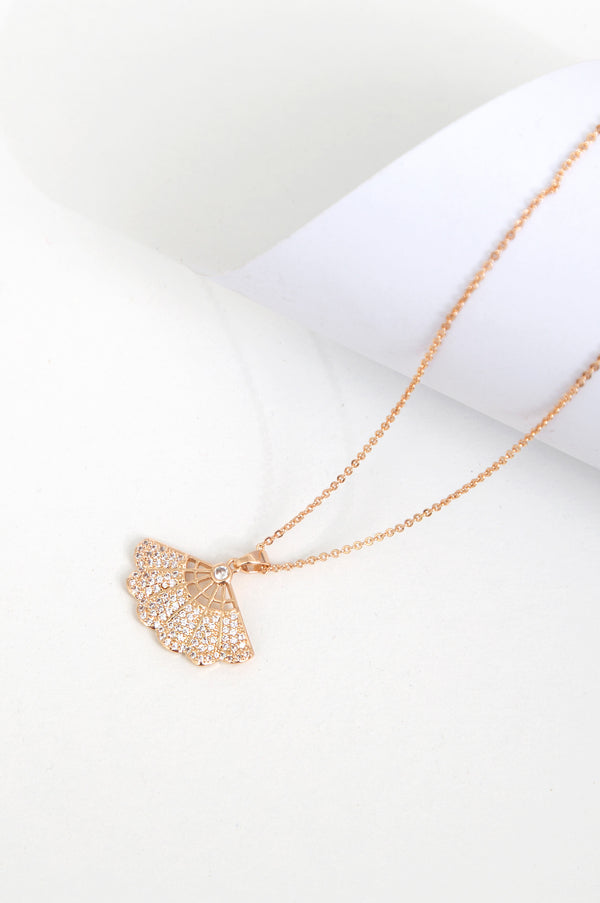 CZ Fan Pendant