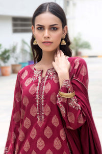 Stitched 2 Piece Jacquard Embroidered Suit