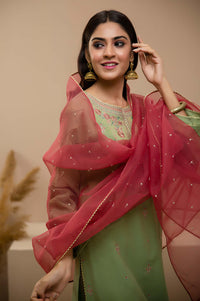 Stitched 2 Piece Zari Khadinet Shirt