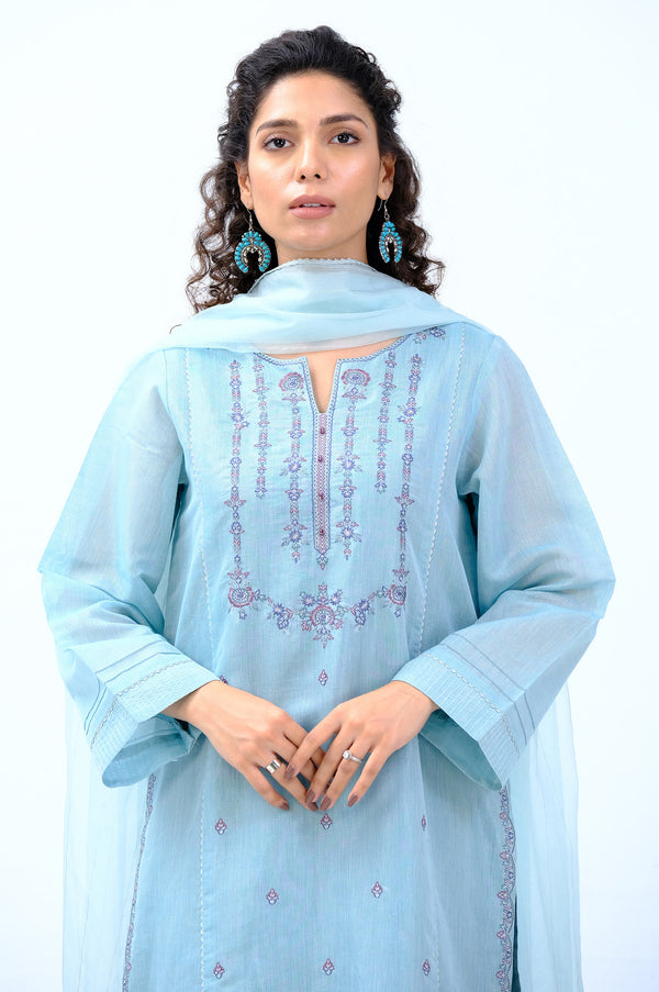 Stitched 3 Piece Maysuri Embroidered Outfit