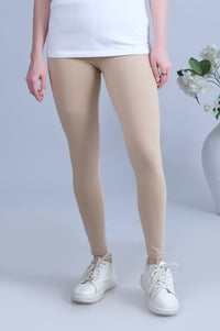 Basic Plain Tights - Beige