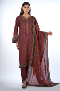 Stitched 2 Piece Printed Karandi Suit
