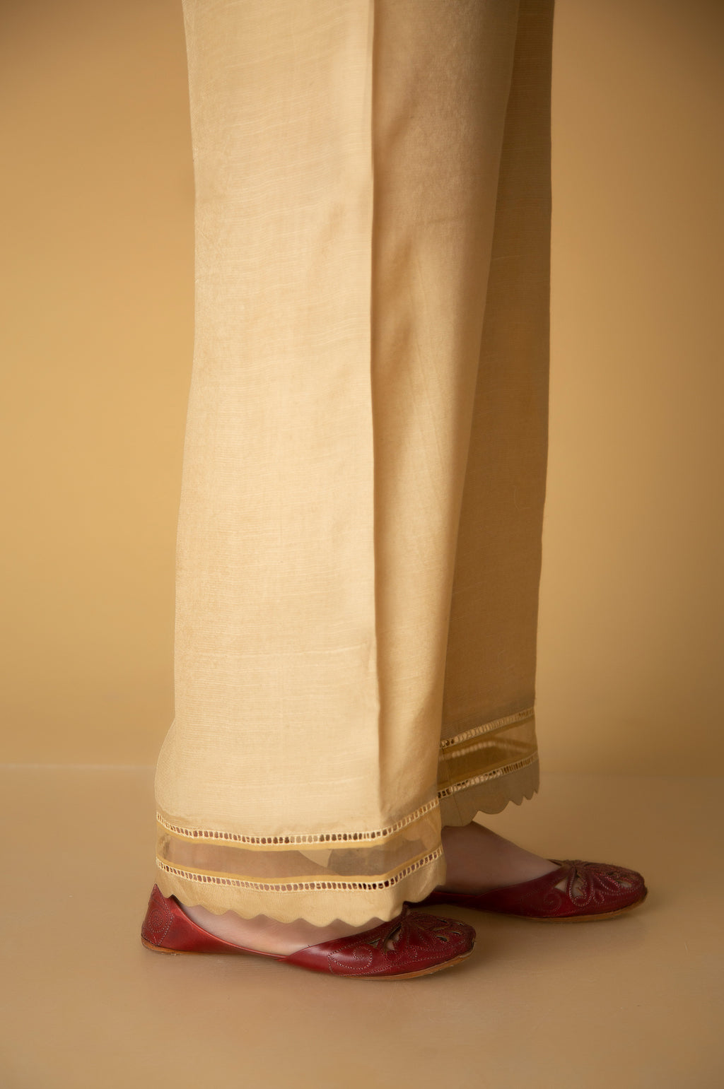 Stylized Rawsilk Cullotes - Gold