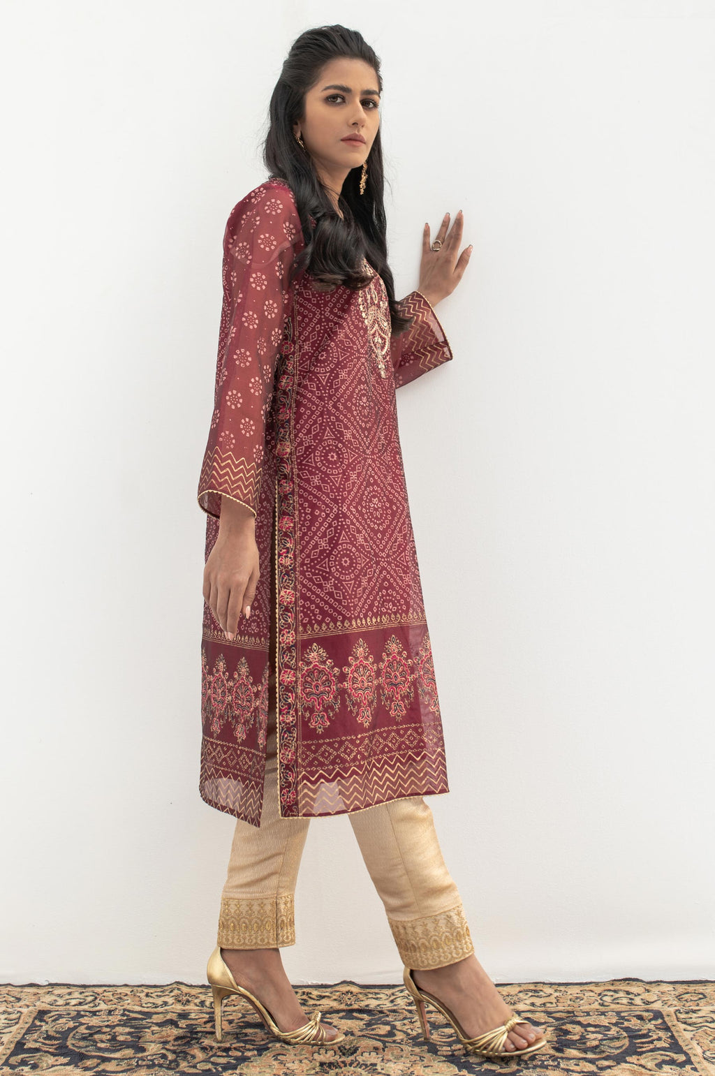 Stitched 1 Piece Block Print + Embroidered Shirt